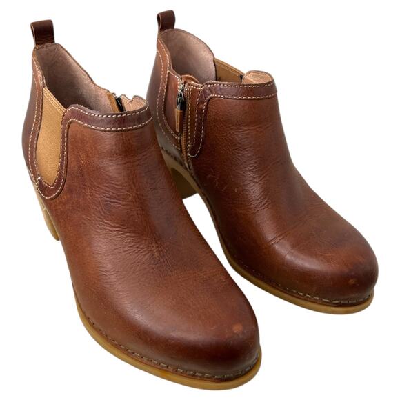 DANSKO Harlene Leather Boot 2.25" Heel Slip-On Women’s Size EU 37 = US 6.5–7 - Picture 2 of 16